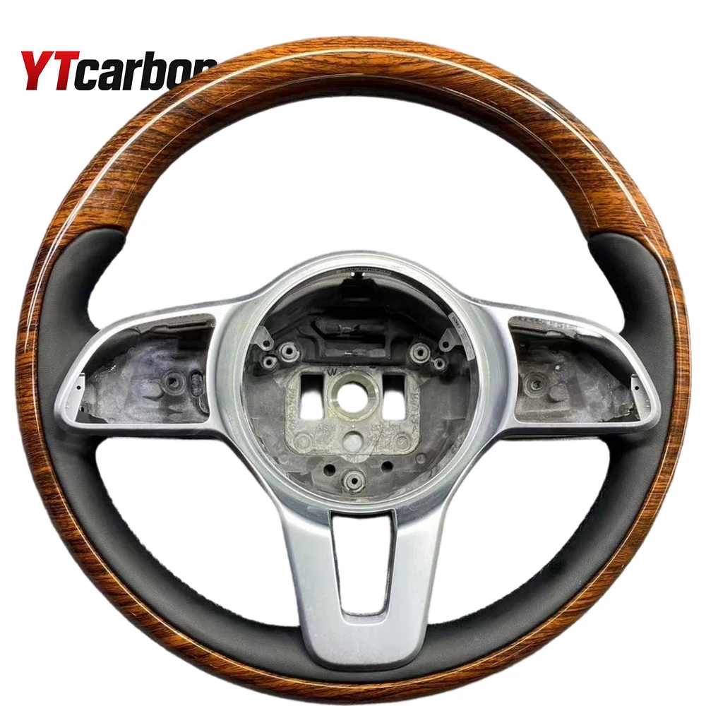 YTcarbon Wood Steering Wheel for W177 W205 C118 C257 W213 W463 H247 X253 X167 C / CLA / CLS / E / G / GLA / GLE / S Class
