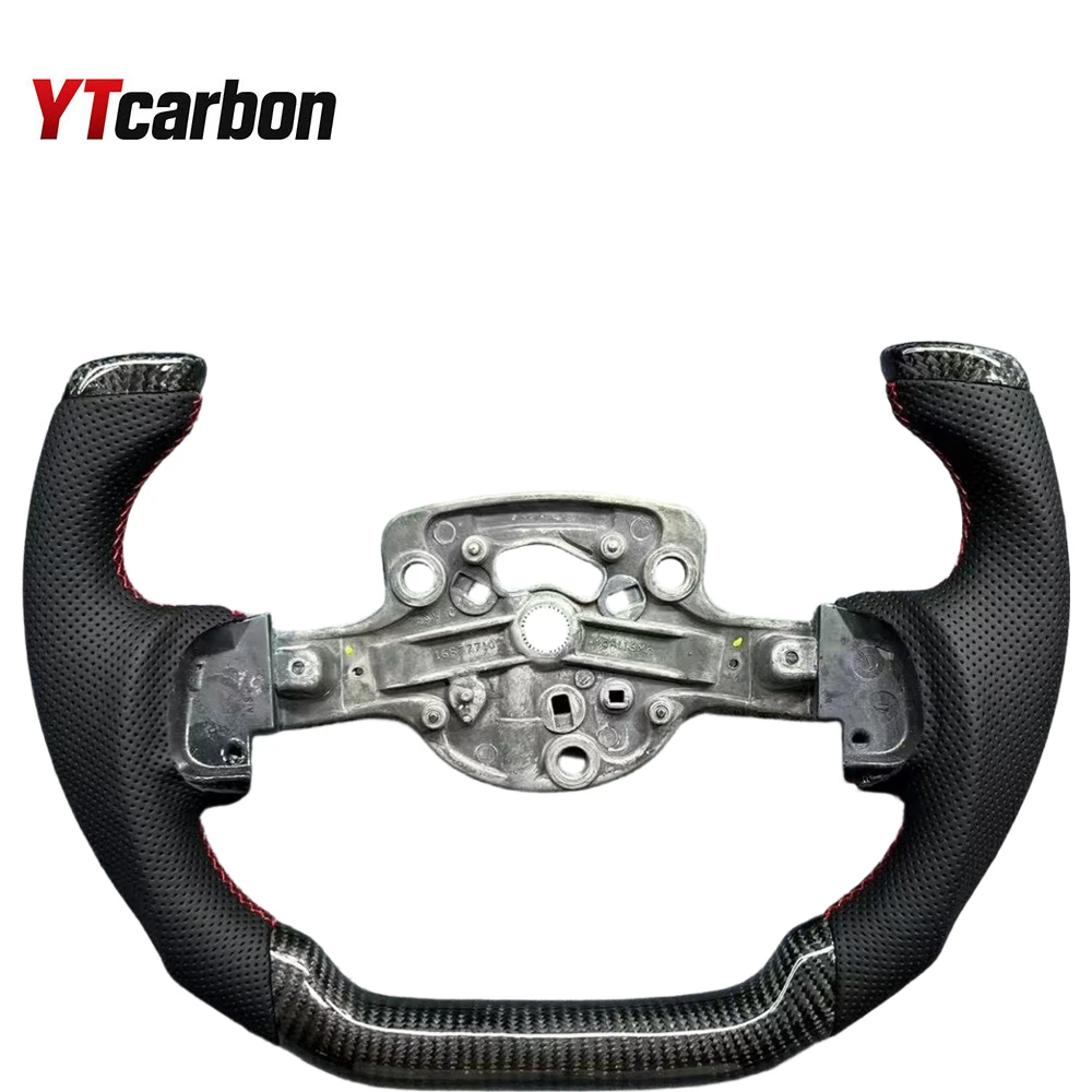 YTcarbo NCustom Car Interior Accessories Carbon Fiber F1 Style Steering Wheel for Smart FORTWO Coupe Fortwo Cabriolet Models