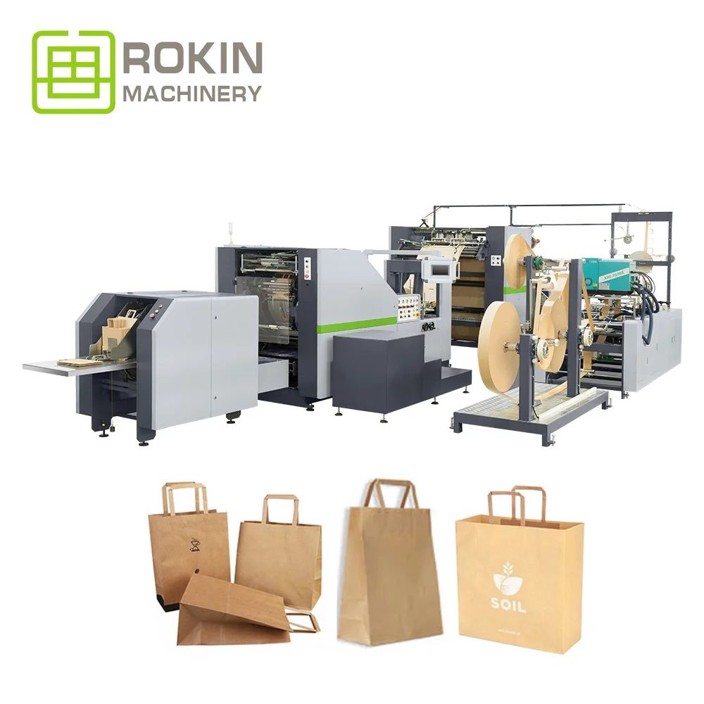 ROKIN Fully Automatic Making Machine Manufacture the Bags Paper Best Selling Low Price for Home General Heat Sealing Hot Cutting