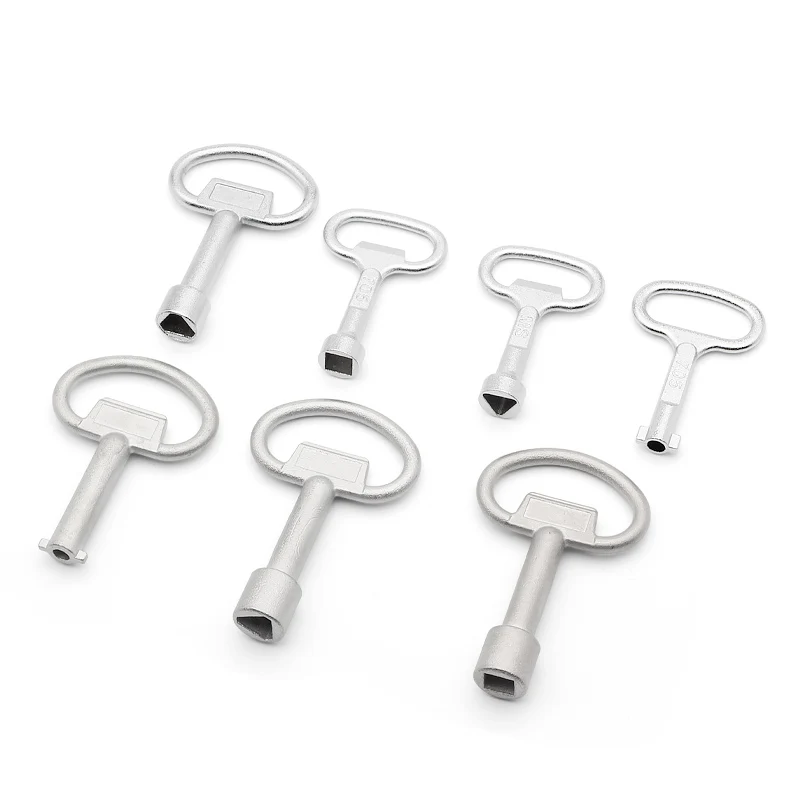 Zinc Alloy Hot Sale Industrial Key Triangular Quadrant Key Double Bit Key