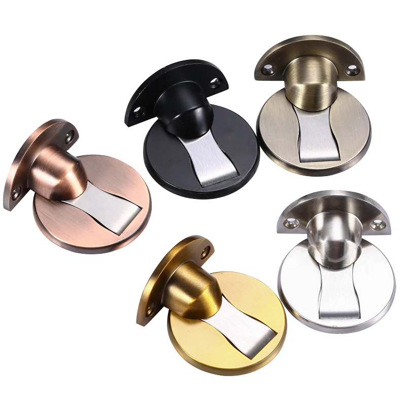 Zinc Alloy Door Stopper Wall Protector Black Bronze Gold Magnetic Door Stopper