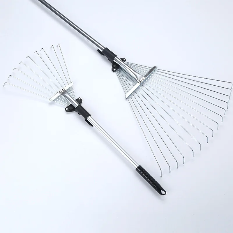 Zhixin Steel Adjustable Lawn Rake for Home Garden