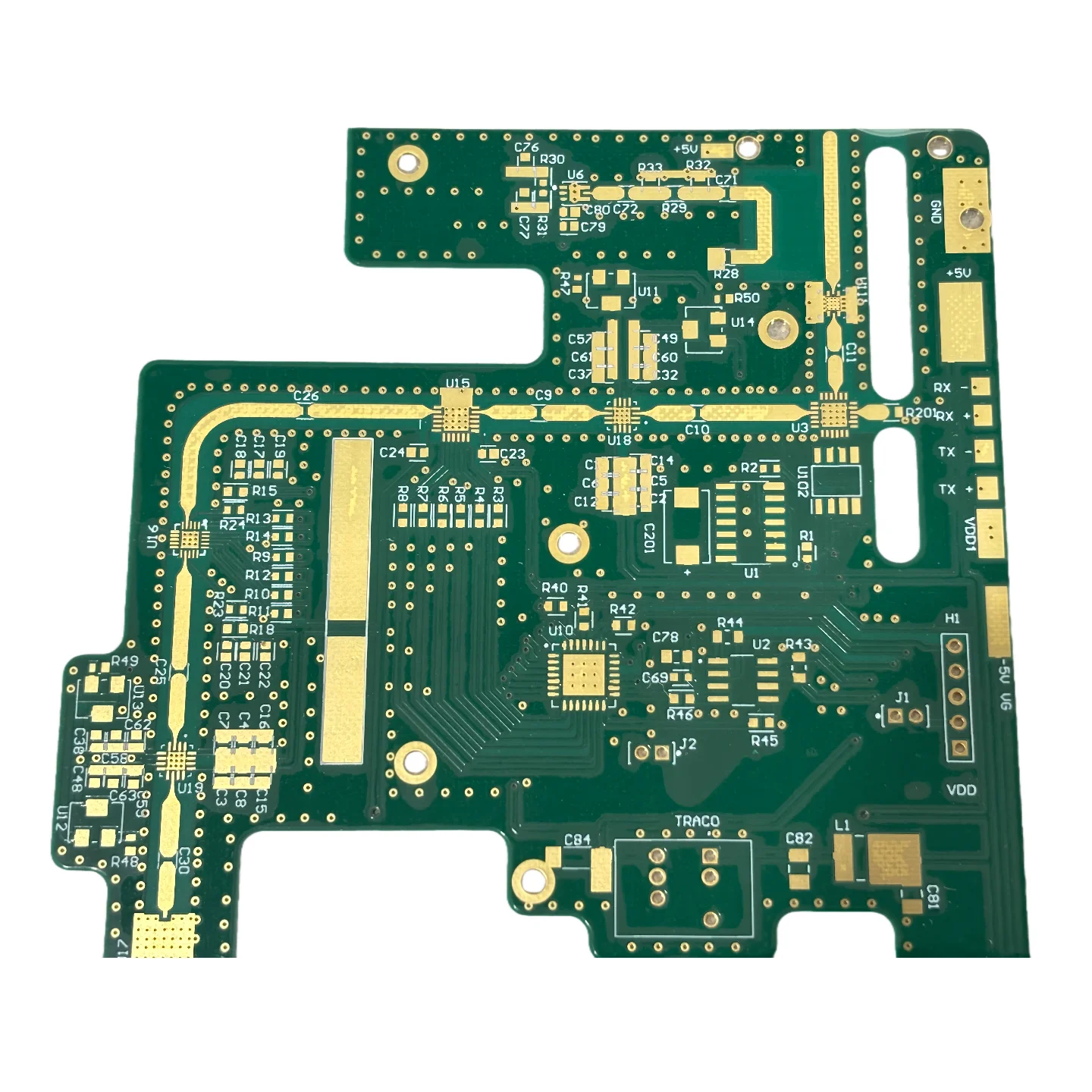0.02 Micro Inch Rogers RT5880 High Frequency PCB and PCBA for Millimeter Wave Communication Equipment