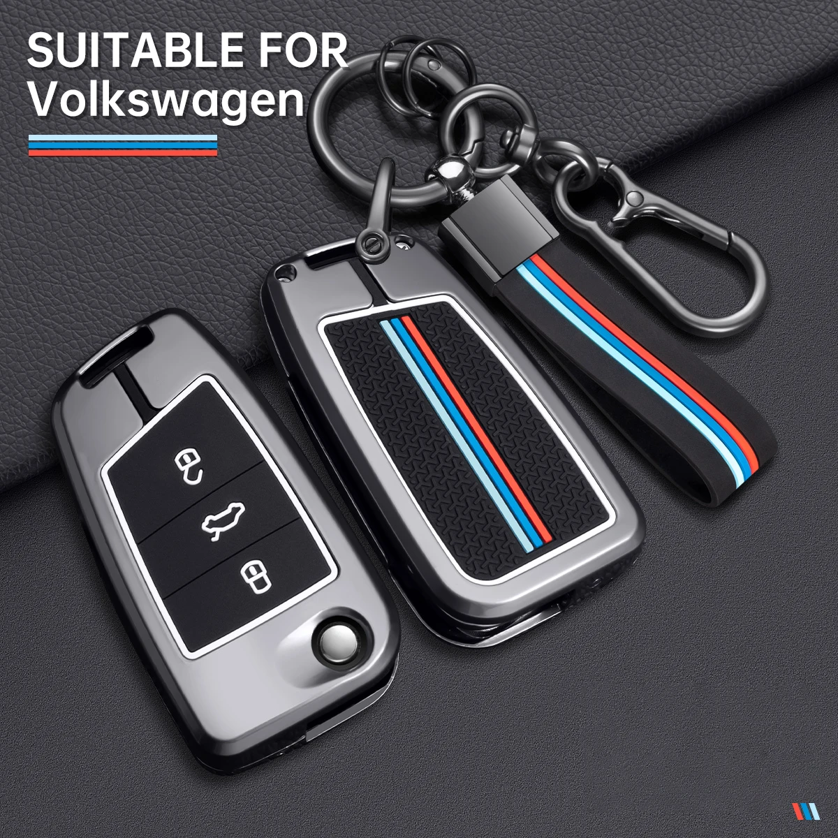 Zinc Alloy Car Key Case Cover for Volkswagen VW Golf 7 ALLTRACK MK7 Tiguan SEAT Ateca Leon FR 2 Ibiza Skoda Key Accessories