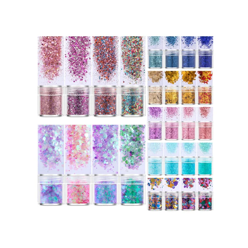Wholesale Nail  Glitter Sequins Holographic Glitters Shifting Colors Glitter Sets