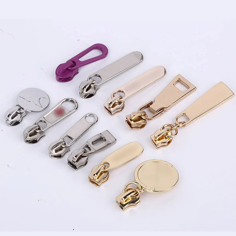 Zinc Alloy Luxury Eco-Friendly Bag Zipper Pulls | Custom Hardware for Handbags & Luggage | Coil Zipper Slider OEM