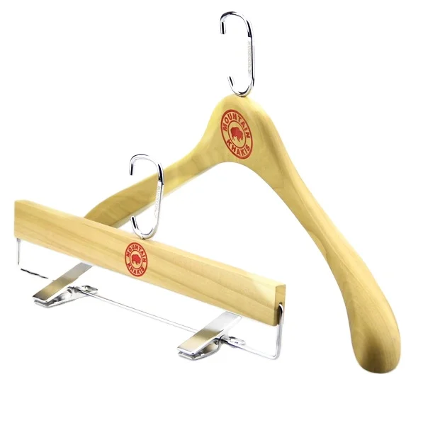 YT Wholesale Custom Logo Clothes Hanger Special Hook Wide Shoulder Wood Suit Hanger Wooden Hangers