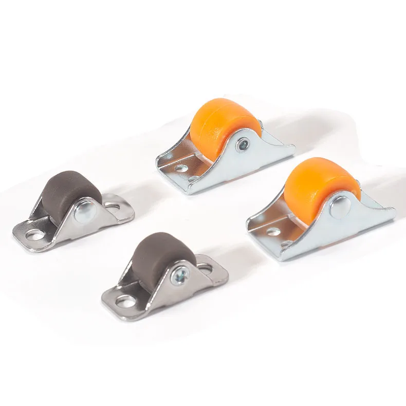 0.5 Inch Silent Mini Small Rubber Wheel Directional Furniture Mobile Pulley Drawer Caster Roller Furniture Casters