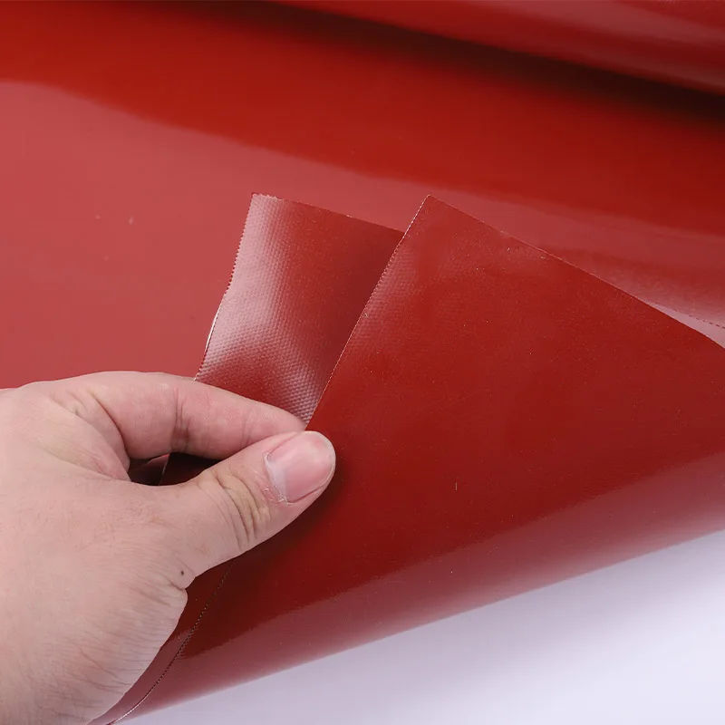 0.4g White/red/grey Silicone Coated Fiberglass Fabric