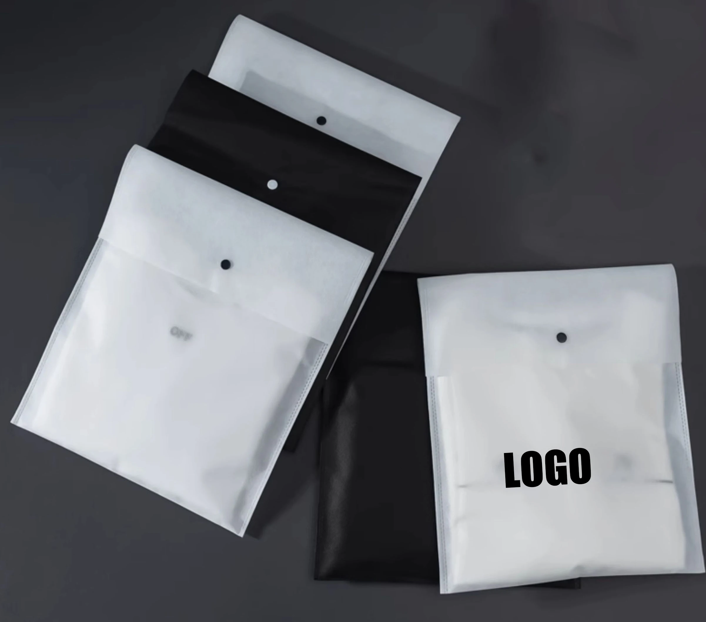 Xinrunjin Customizable Clothing Packaging Bag Hidden Buckle Eco-Friendly Reusable Textile Packaging Custom LOGO for Shopping