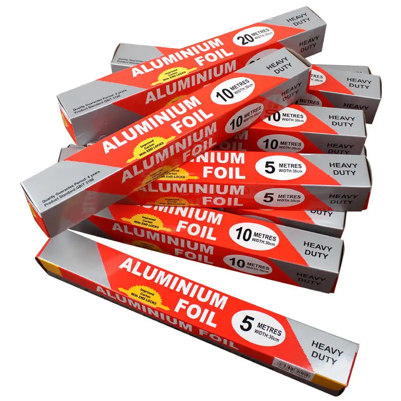 Wholesale Silver Foil Aluminum Roll Wrapping Paper Price Household Food Packaging Aluminum Foil Manufacturer 75SQ.FT