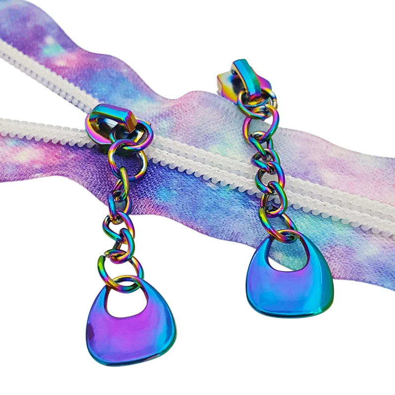 Zipper Manufacture #5 Clothing Metal Zipper Puller Free Design Custom Lock Zipper Slider Garment Accessories