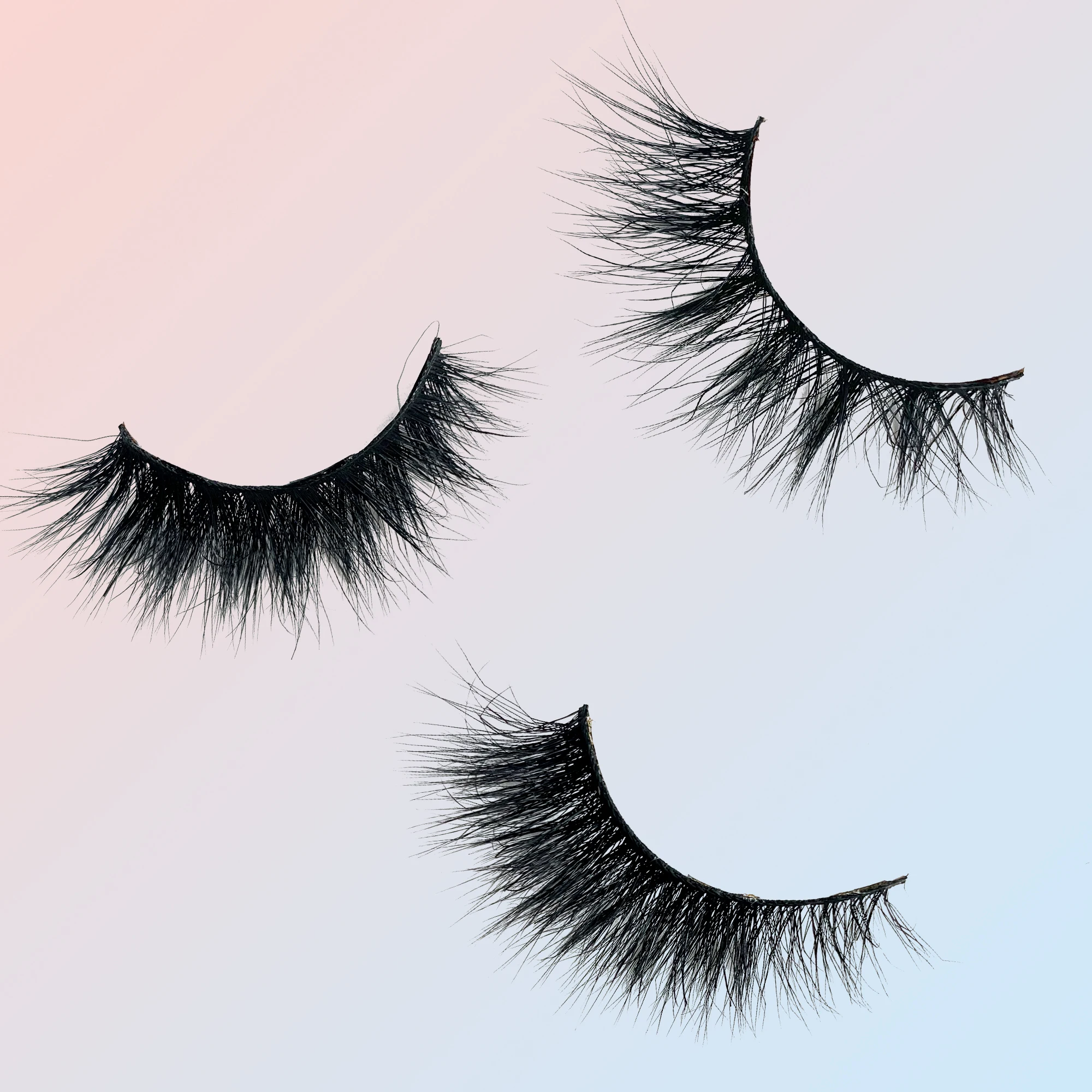 Wholesale NEW 3D for Natural Mink Eyelashes Vegetarian Cruelty-Free Handmade Full Strip Lashes Black 8MM-30MM 0.07mm Thick