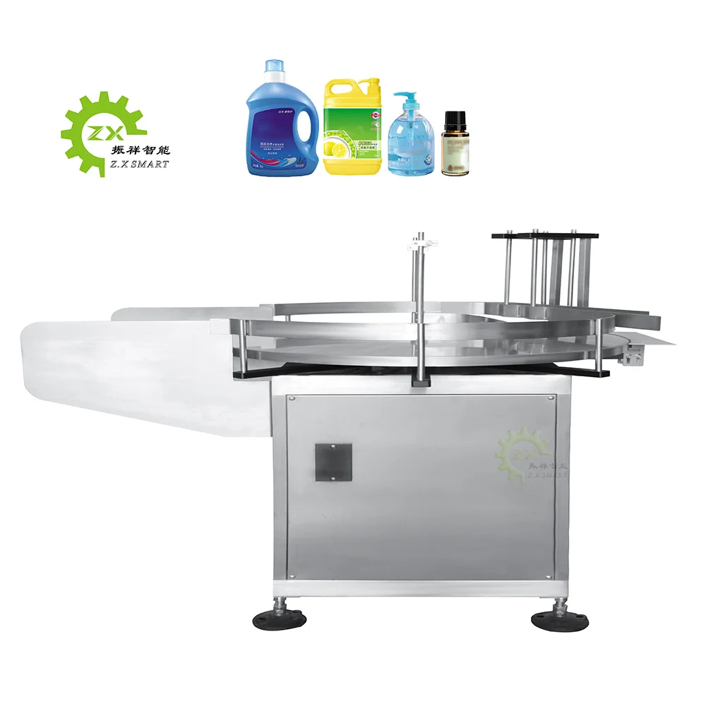 ZXSMART Table Small Automatic Can Feeding Unscrambler Glass Plastic Bottle Sorting Machine